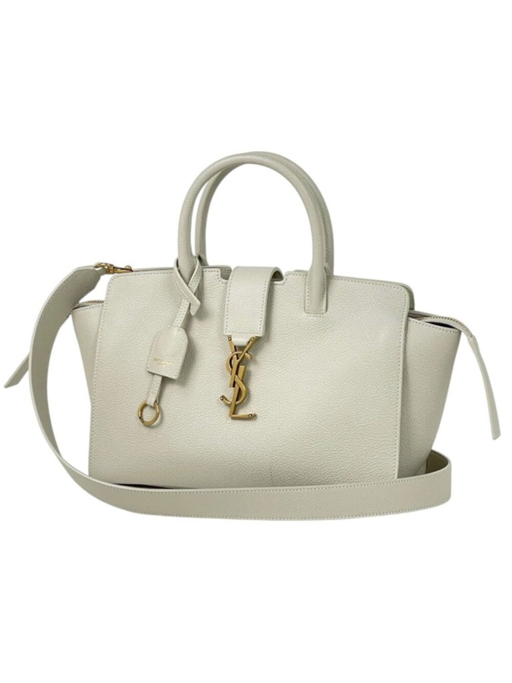 Saint Laurent Handbag Downtown Baby 2-Way Leather Ivory
